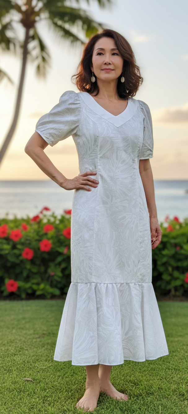 Elowen White Muʻumuʻu – Muumuu Factory