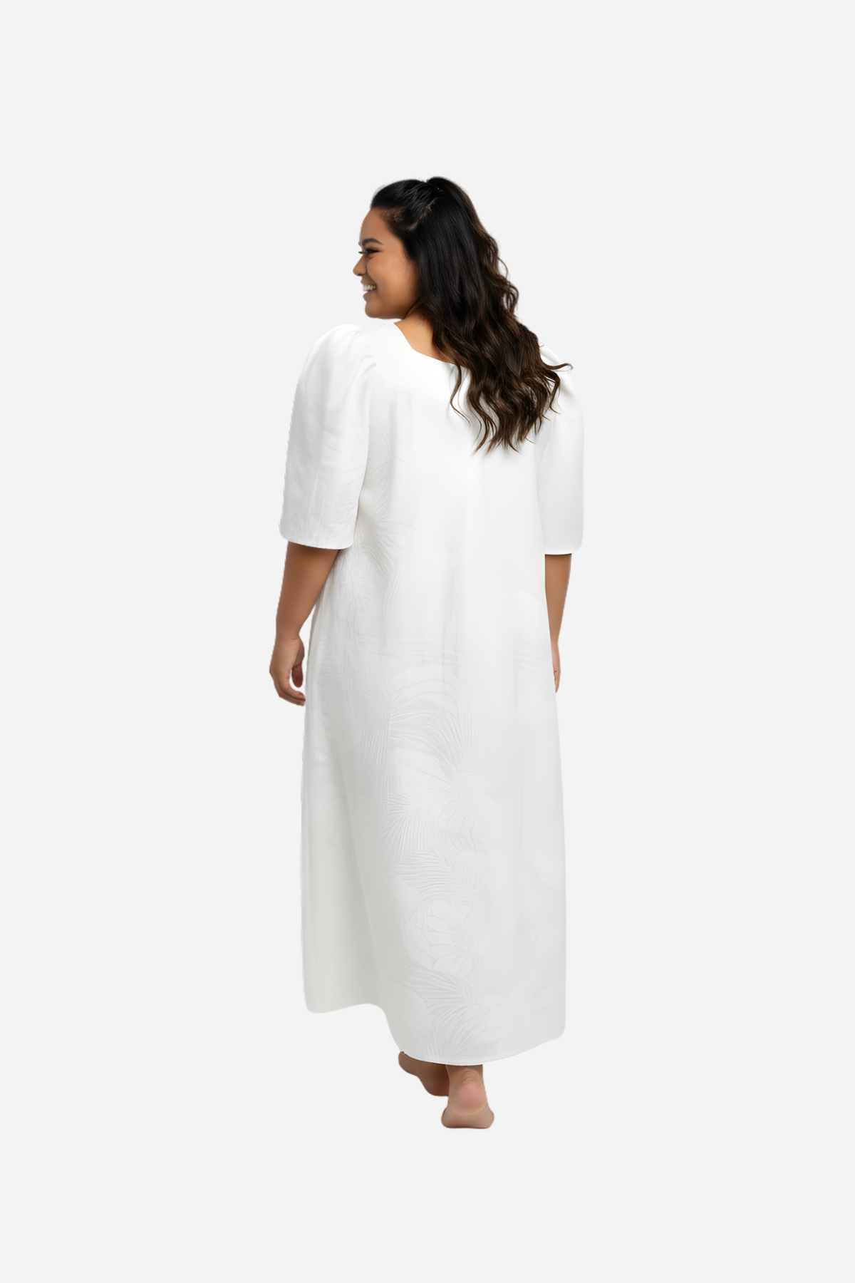 white muumuu dress Blossom Hawaiian Monstera & Plumeria Elegance I 2034 4 This dress is a must White Muumuu Short Dress Hibiscus