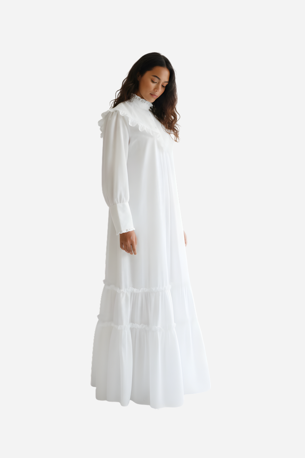white muumuu dress Pacific Legend - Big Hibiscus Ruffle Shoulder - Women's Hawaiian This dress is a must Hawaiian White Muumuu Dress with